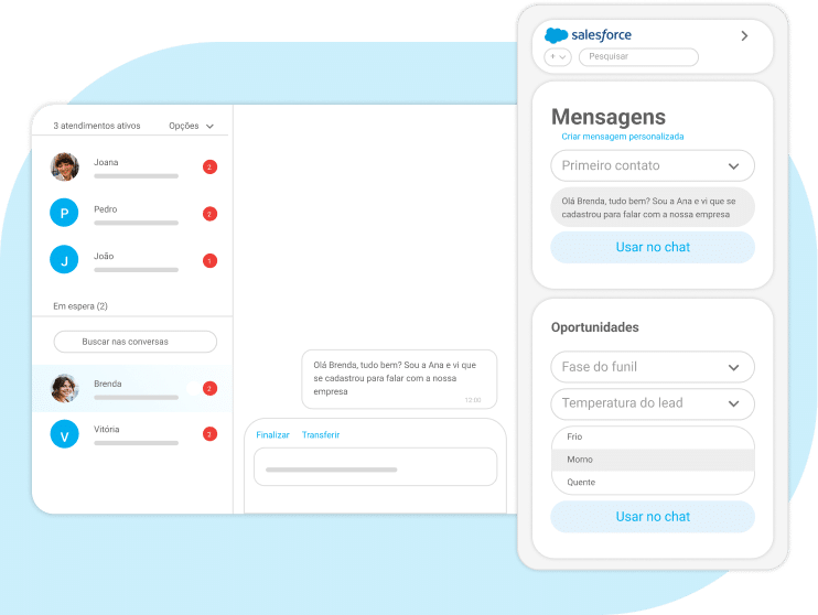 ganhe produtividade com o chat crm da hi platform